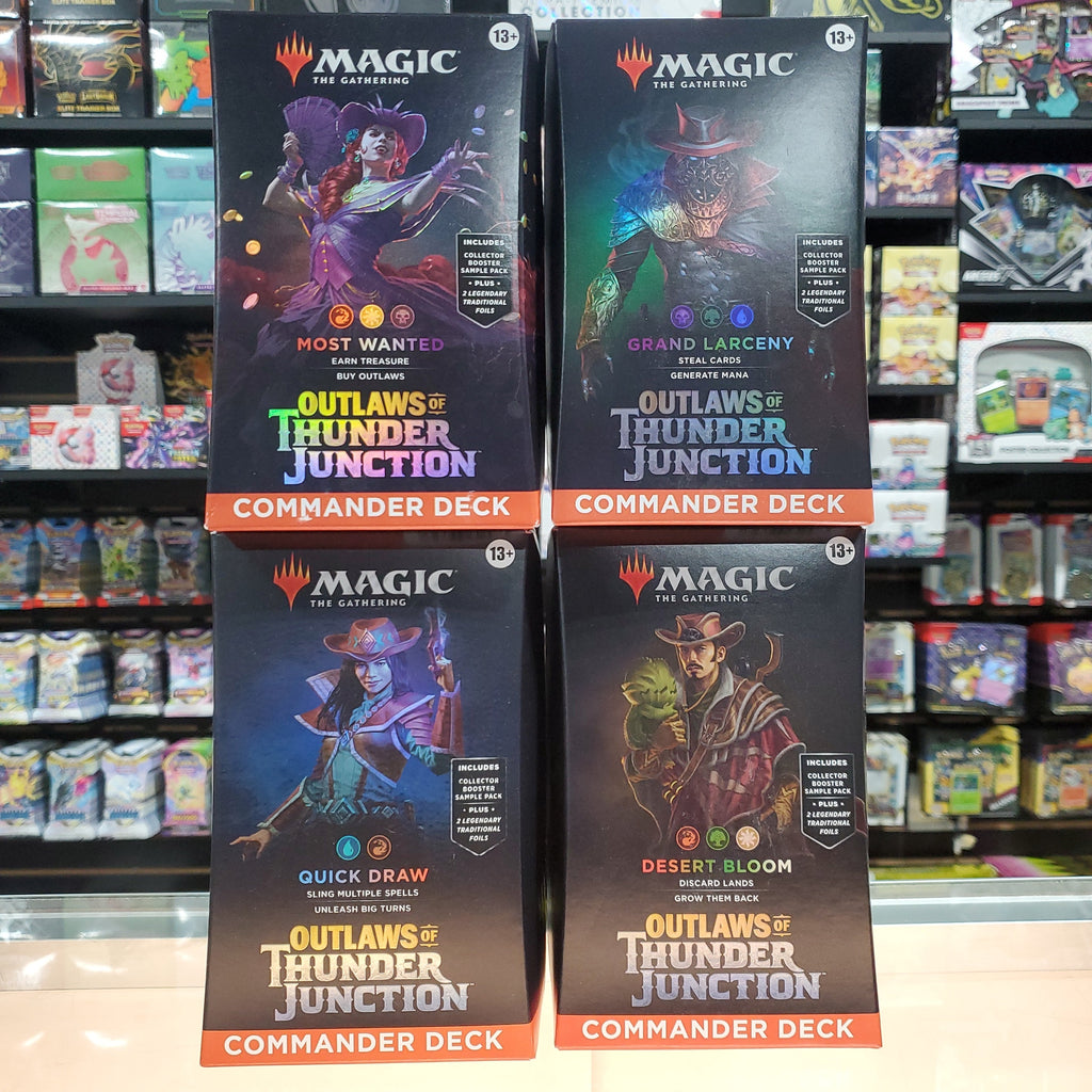Hot Sale The Gathering - Outlaws of Thunder Junction - Commander Deck Display